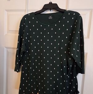 cjbanks Forest Green Christmas Tree Tee 2X